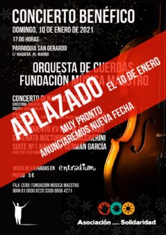 Aplazado el Concierto Solidario