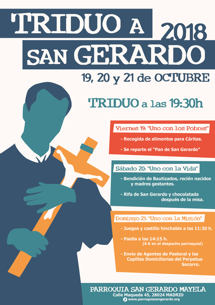 Triduo a San Gerardo 2018: 19, 20 y 21 de octubre