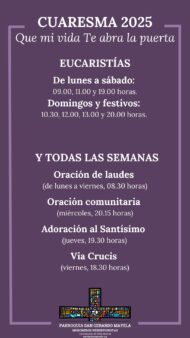 Horarios Cuaresma 2025