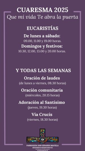 Horarios Cuaresma 2025